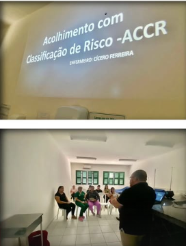 Treinamento de acolhimento com classificação de risco