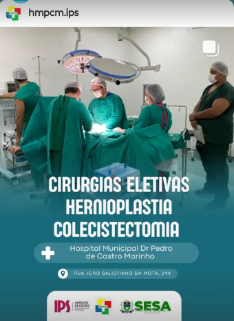 Cirurgia eletiva realizada em unidade de saúde